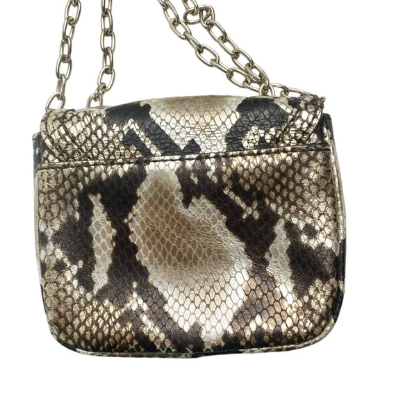 BANANA REPUBLIC Long Chain Crossbody Shoulder Leather Mini Bag in Metallic - Picture 3 of 7